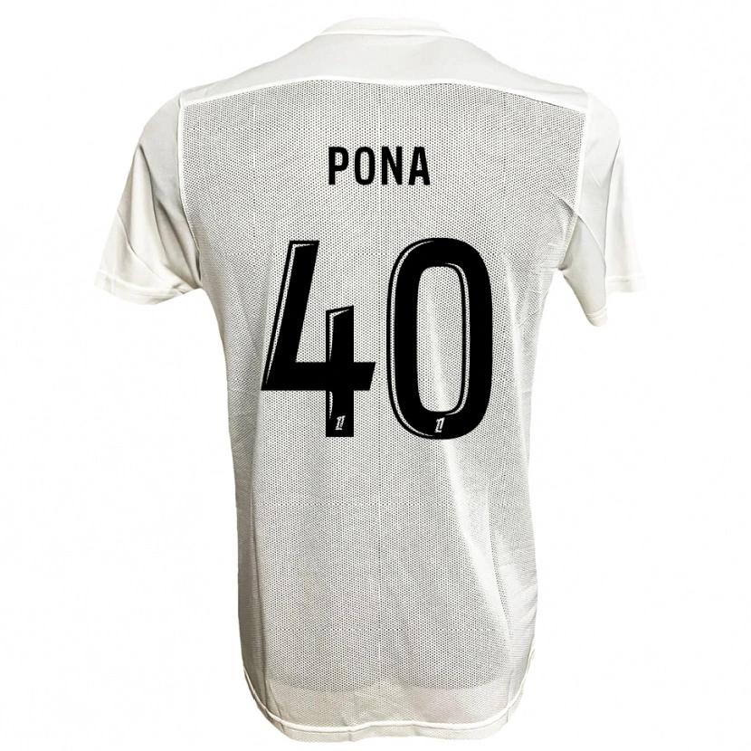 Danxen Niño Camiseta Oumar Pona #40 Negro Blanco 2ª Equipación 2025/26 La Camisa México