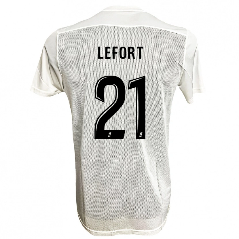 Danxen Niño Camiseta Jordan Lefort #21 Negro Blanco 2ª Equipación 2025/26 La Camisa México