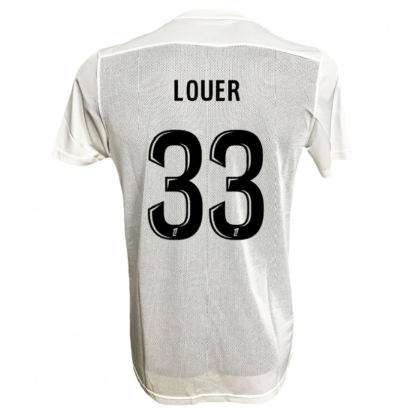 Danxen Niño Camiseta Marius Louër #33 Negro Blanco 2ª Equipación 2025/26 La Camisa México