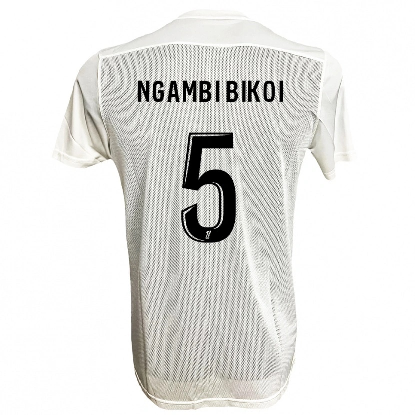 Danxen Niño Camiseta Christian Ngambi Bikoi #5 Negro Blanco 2ª Equipación 2025/26 La Camisa México