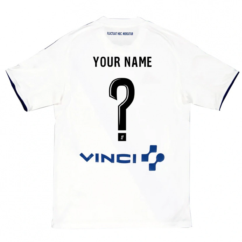 Danxen Niño Camiseta Su Nombre #0 Blanco Azul 2ª Equipación 2025/26 La Camisa México