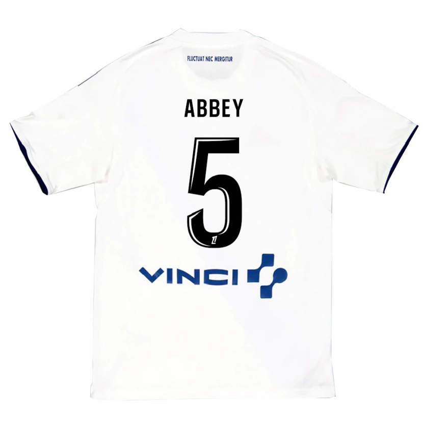 Danxen Niño Camiseta Emmanuel Abbey #5 Blanco Azul 2ª Equipación 2025/26 La Camisa México