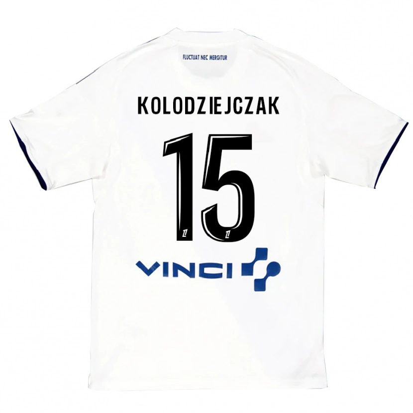 Danxen Niño Camiseta Timothée Kolodziejczak #15 Blanco Azul 2ª Equipación 2025/26 La Camisa México
