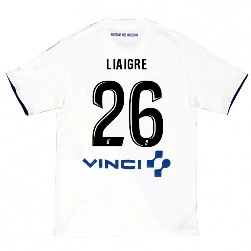Danxen Niño Camiseta Fiona Liaigre #26 Blanco Azul 2ª Equipación 2025/26 La Camisa México