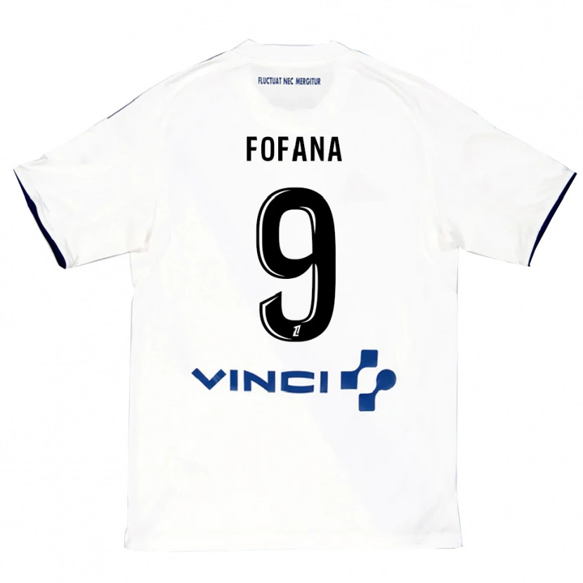 Danxen Niño Camiseta Kyliann Fofana #9 Blanco Azul 2ª Equipación 2025/26 La Camisa México