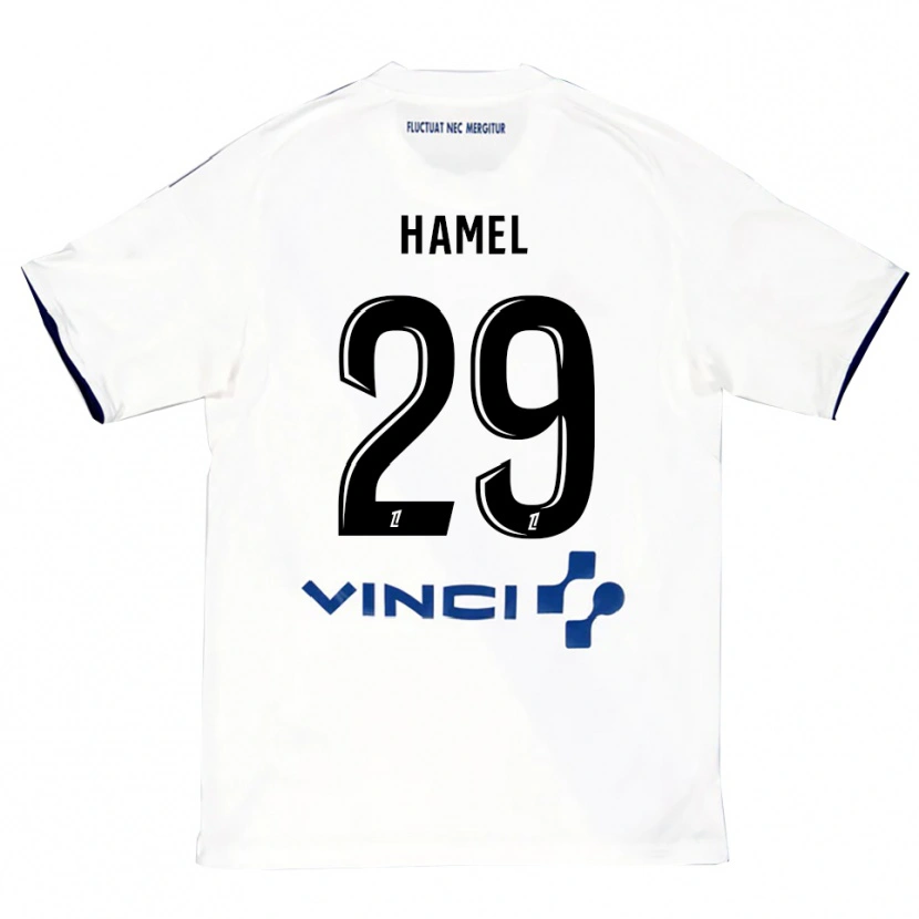 Danxen Niño Camiseta Pierre-Yves Hamel #29 Blanco Azul 2ª Equipación 2025/26 La Camisa México