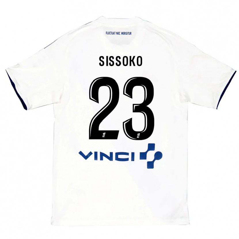 Danxen Niño Camiseta Teninsoun Sissoko #23 Blanco Azul 2ª Equipación 2025/26 La Camisa México