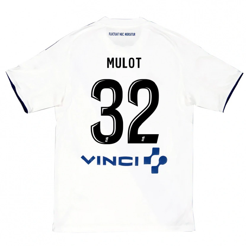 Danxen Niño Camiseta Marie Mulot #32 Blanco Azul 2ª Equipación 2025/26 La Camisa México