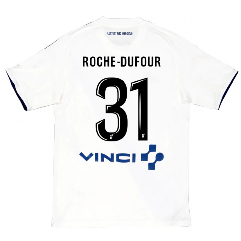 Danxen Niño Camiseta Kenza Roche Dufour #31 Blanco Azul 2ª Equipación 2025/26 La Camisa México