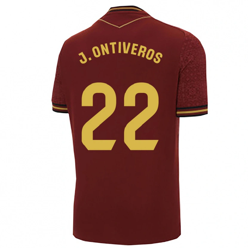 Danxen Niño Camiseta Javi Ontiveros #22 Burdeos Oro 2ª Equipación 2025/26 La Camisa México