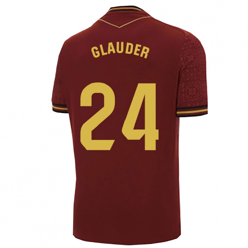 Danxen Niño Camiseta Cristian Glauder #24 Burdeos Oro 2ª Equipación 2025/26 La Camisa México