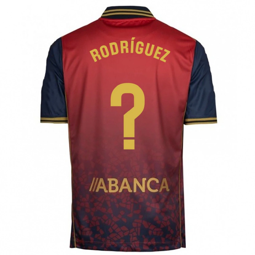 Danxen Niño Camiseta Carlos Rodríguez #0 Rojo Marino 2ª Equipación 2025/26 La Camisa México