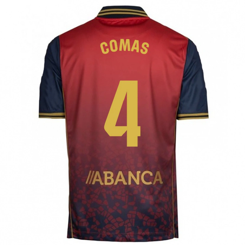 Danxen Niño Camiseta Arnau Comas #4 Rojo Marino 2ª Equipación 2025/26 La Camisa México