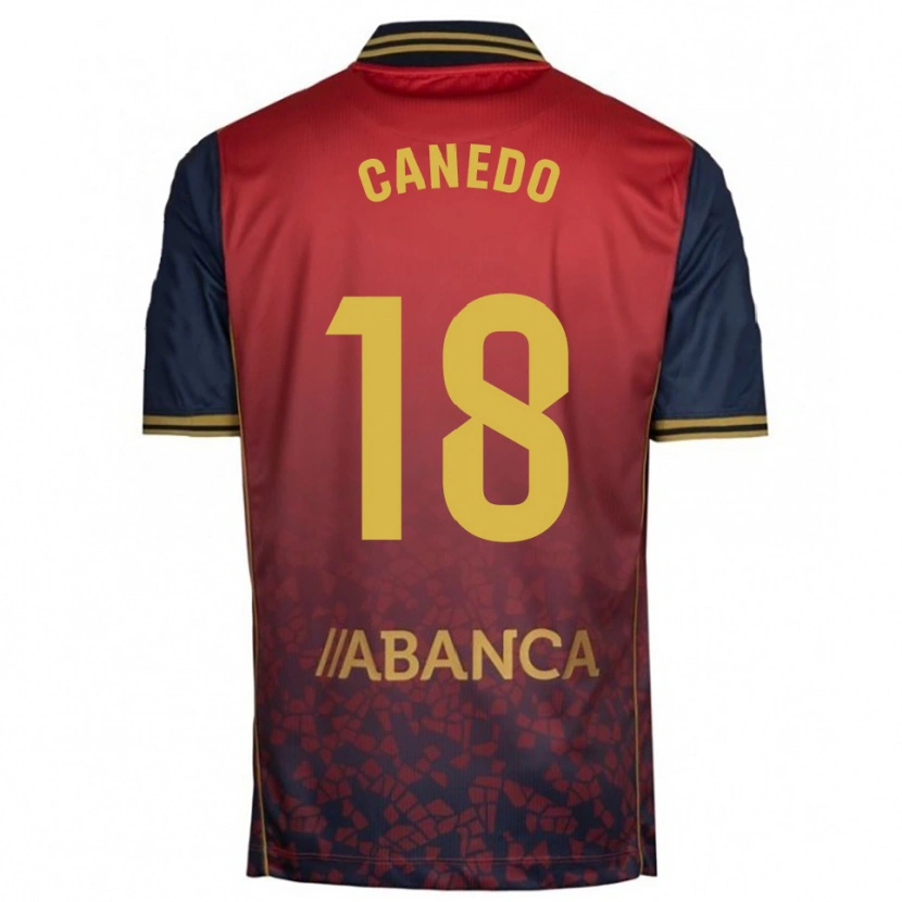 Danxen Niño Camiseta Damián Canedo #18 Rojo Marino 2ª Equipación 2025/26 La Camisa México
