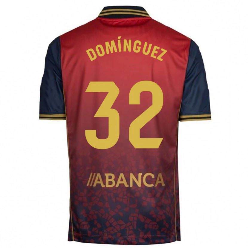 Danxen Niño Camiseta David Domínguez #32 Rojo Marino 2ª Equipación 2025/26 La Camisa México