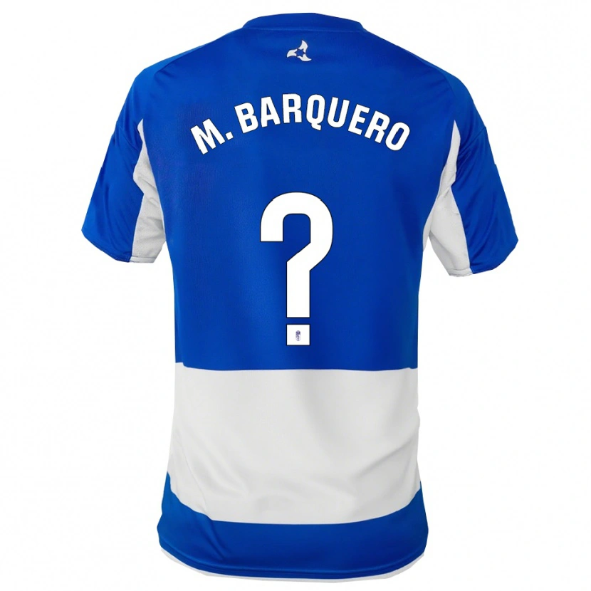 Danxen Niño Camiseta María Barquero Gutierrez #0 Azul Blanco 2ª Equipación 2025/26 La Camisa México