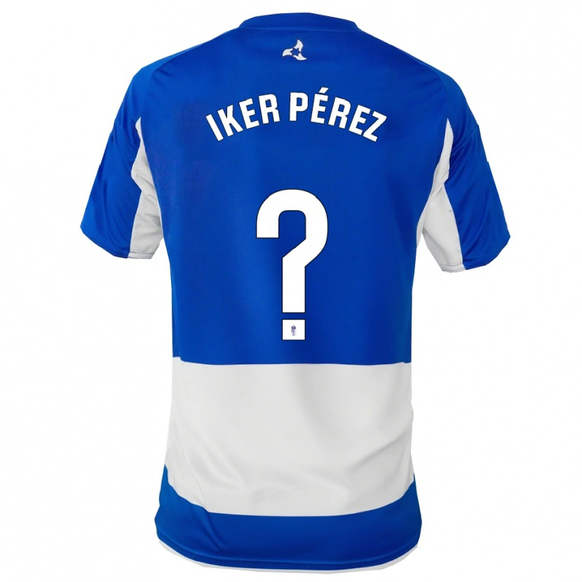 Danxen Niño Camiseta Iker Pérez #0 Azul Blanco 2ª Equipación 2025/26 La Camisa México