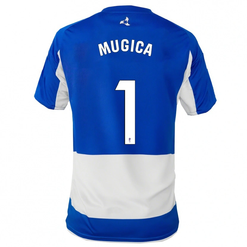 Danxen Niño Camiseta Juan Múgica #1 Azul Blanco 2ª Equipación 2025/26 La Camisa México