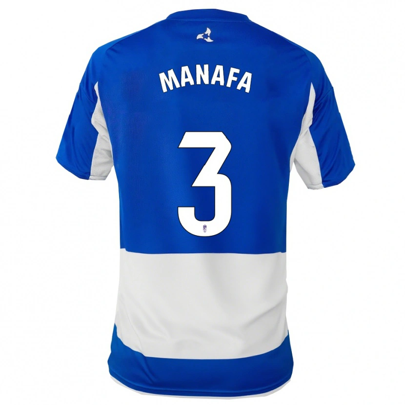 Danxen Niño Camiseta Wilson Manafa #3 Azul Blanco 2ª Equipación 2025/26 La Camisa México