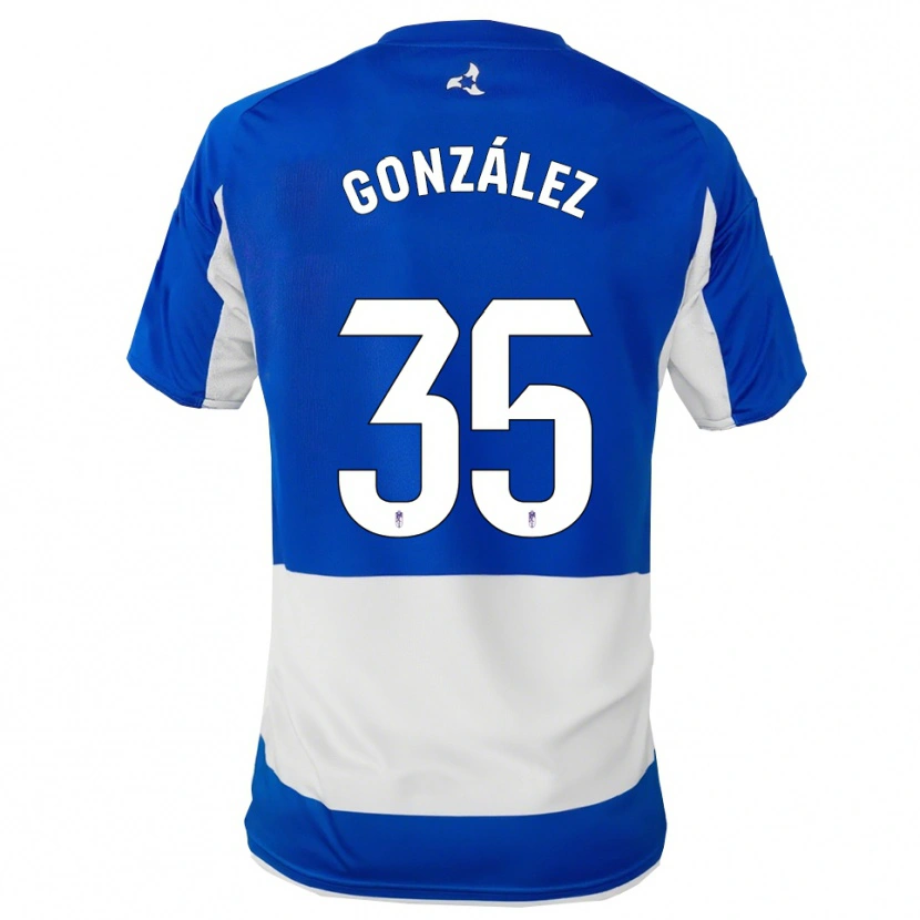 Danxen Niño Camiseta Isra González #35 Azul Blanco 2ª Equipación 2025/26 La Camisa México