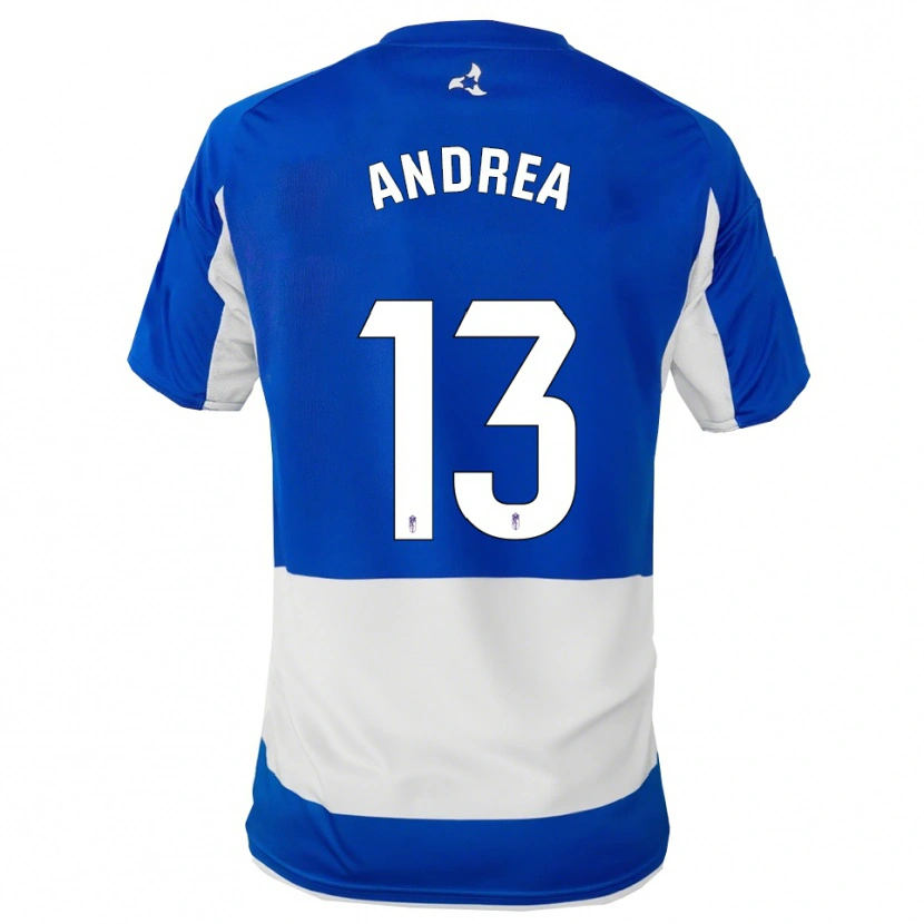 Danxen Niño Camiseta Andrea Romero Burgos #13 Azul Blanco 2ª Equipación 2025/26 La Camisa México