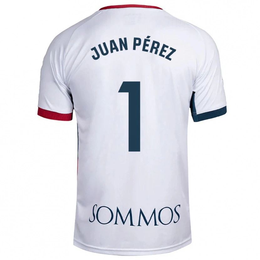 Danxen Niño Camiseta Juan Pérez #1 Blanco Rojo 2ª Equipación 2025/26 La Camisa México