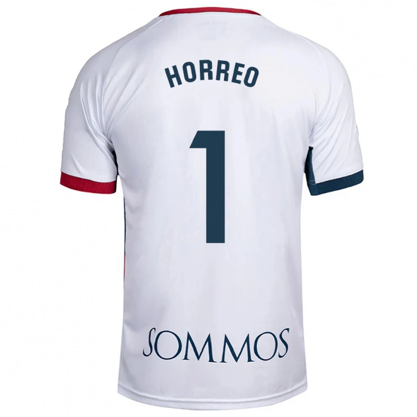 Danxen Niño Camiseta Berto Hórreo #1 Blanco Rojo 2ª Equipación 2025/26 La Camisa México
