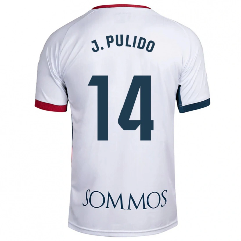 Danxen Niño Camiseta Jorge Pulido #14 Blanco Rojo 2ª Equipación 2025/26 La Camisa México