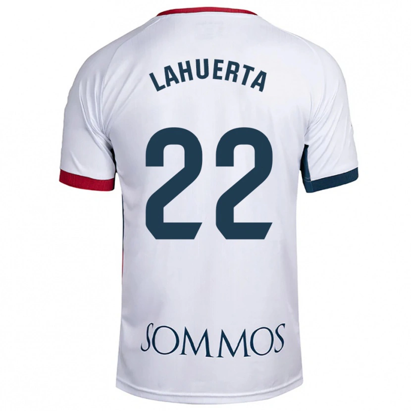 Danxen Niño Camiseta Gema Lahuerta #22 Blanco Rojo 2ª Equipación 2025/26 La Camisa México