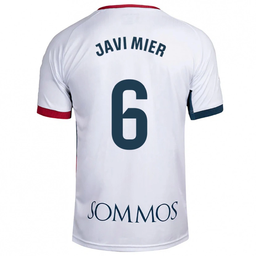Danxen Niño Camiseta Javi Mier #6 Blanco Rojo 2ª Equipación 2025/26 La Camisa México