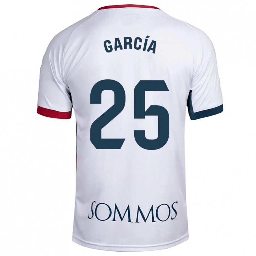 Danxen Niño Camiseta Jaime García #25 Blanco Rojo 2ª Equipación 2025/26 La Camisa México
