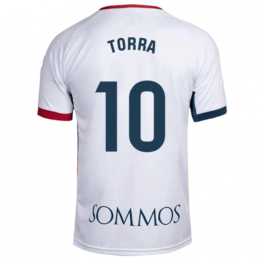 Danxen Niño Camiseta Marc Torra #10 Blanco Rojo 2ª Equipación 2025/26 La Camisa México