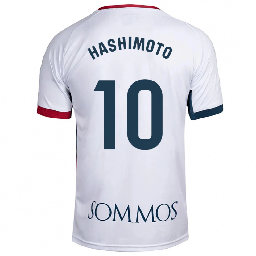 Danxen Niño Camiseta Kento Hashimoto #10 Blanco Rojo 2ª Equipación 2025/26 La Camisa México
