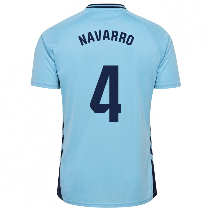 Danxen Niño Camiseta Carlos Navarro #4 Celeste 2ª Equipación 2025/26 La Camisa México