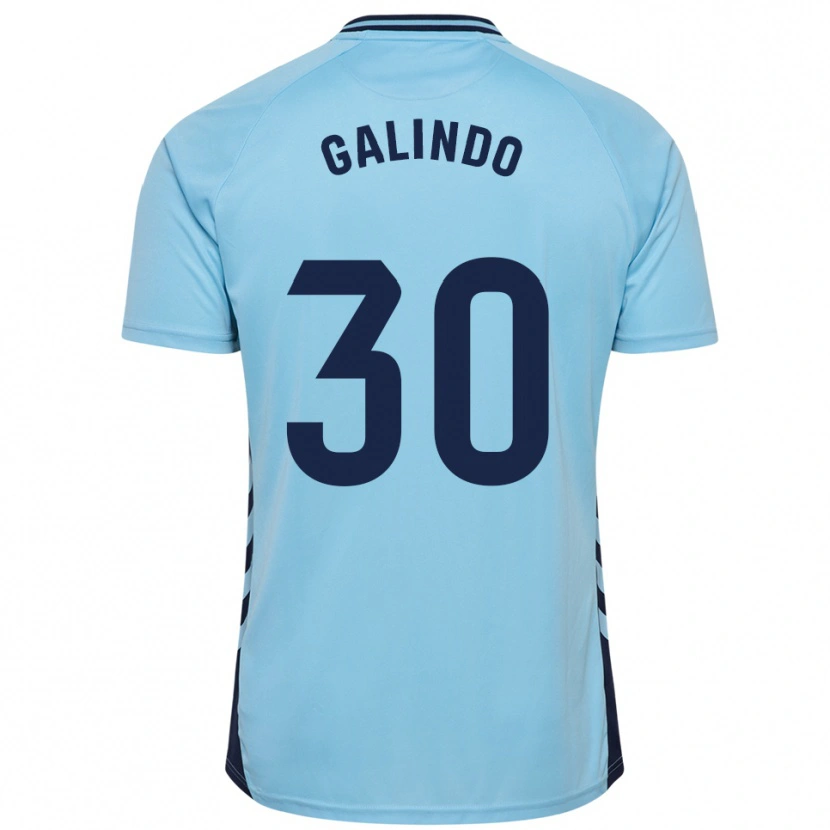 Danxen Niño Camiseta Cristian Galindo #30 Celeste 2ª Equipación 2025/26 La Camisa México