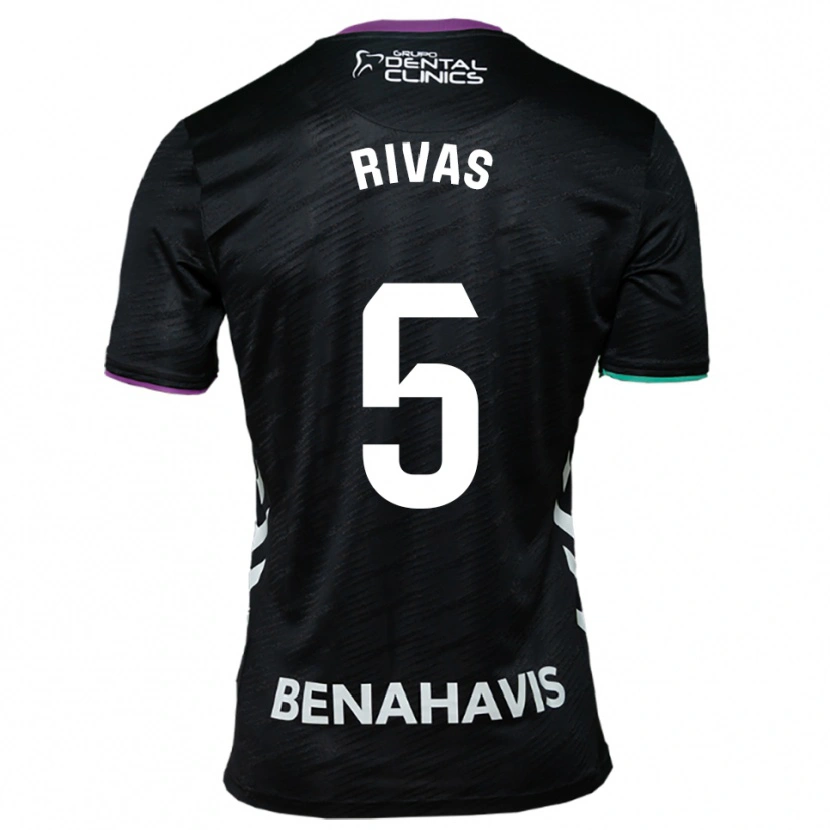 Danxen Niño Camiseta Juande Rivas #5 Negro Morado Verde 2ª Equipación 2025/26 La Camisa México