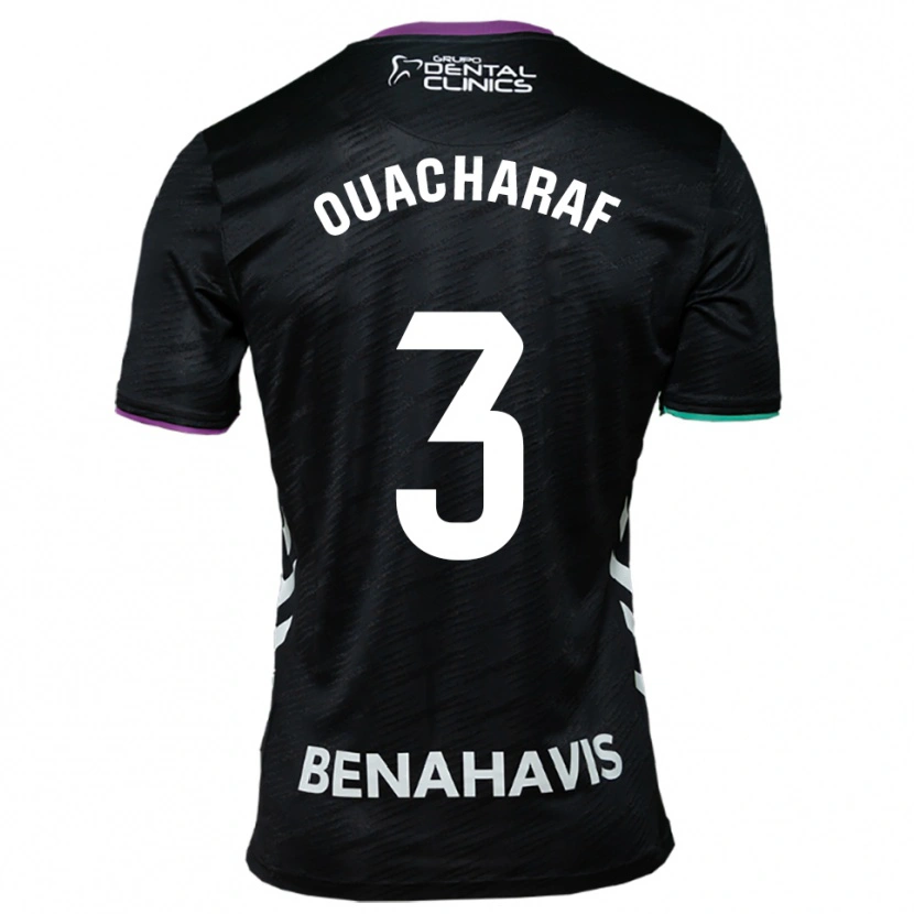 Danxen Niño Camiseta Bilal Ouacharaf #3 Negro Morado Verde 2ª Equipación 2025/26 La Camisa México