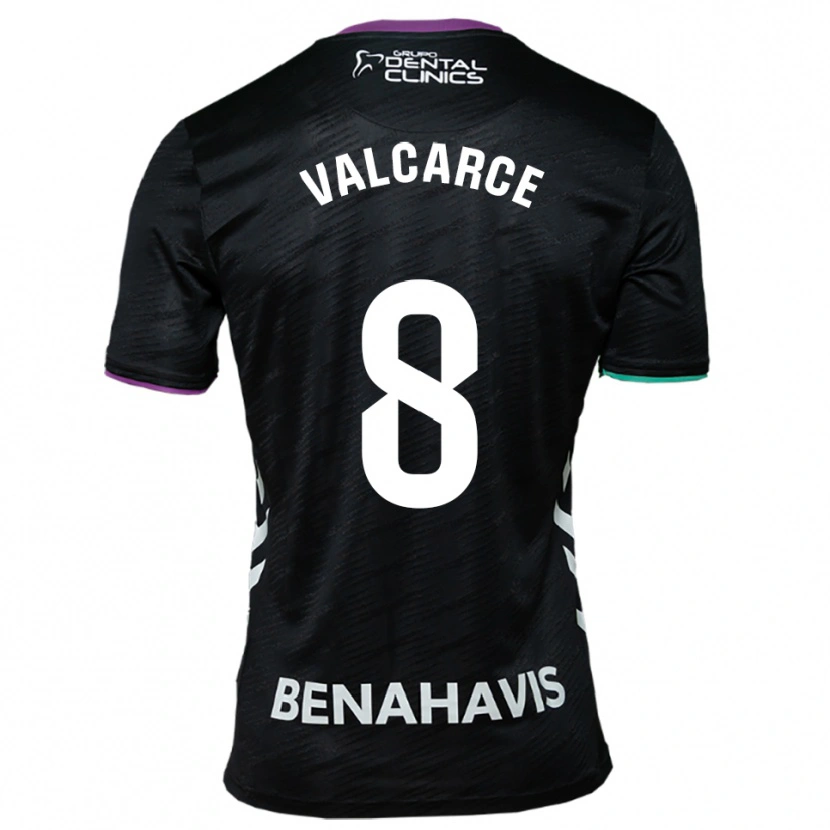 Danxen Niño Camiseta Alejandro Valcarce #8 Negro Morado Verde 2ª Equipación 2025/26 La Camisa México