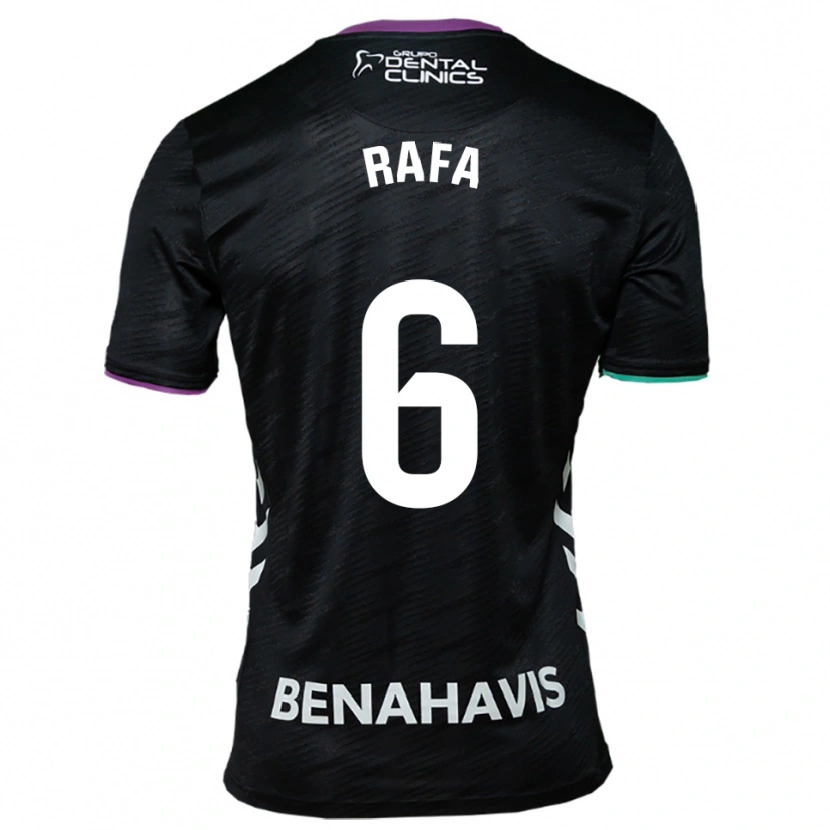 Danxen Niño Camiseta Rafa Rodríguez #6 Negro Morado Verde 2ª Equipación 2025/26 La Camisa México