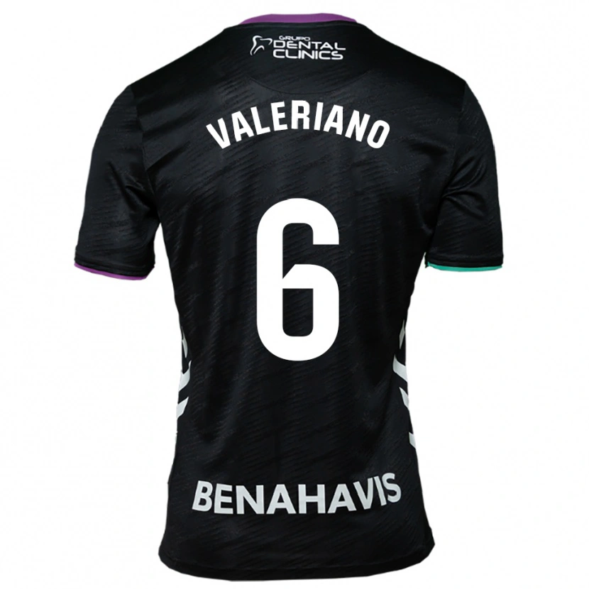 Danxen Niño Camiseta Nerea Valeriano Martínez #6 Negro Morado Verde 2ª Equipación 2025/26 La Camisa México