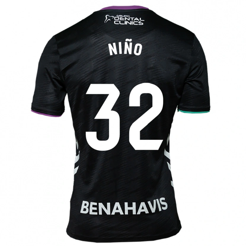 Danxen Niño Camiseta Adrián Niño #32 Negro Morado Verde 2ª Equipación 2025/26 La Camisa México