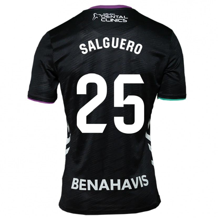 Danxen Niño Camiseta Ismael Salguero #25 Negro Morado Verde 2ª Equipación 2025/26 La Camisa México
