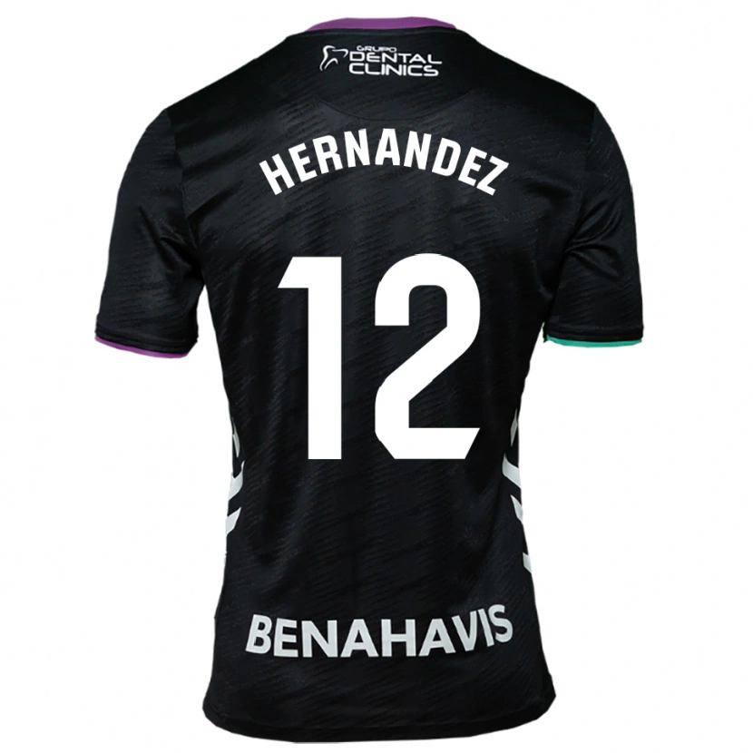 Danxen Niño Camiseta Juanma Hernández #12 Negro Morado Verde 2ª Equipación 2025/26 La Camisa México