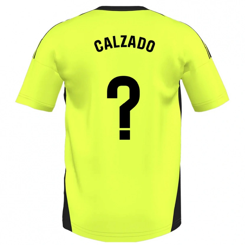 Danxen Niño Camiseta Joaquín Calzado #0 Amarillo Fluorescente 2ª Equipación 2025/26 La Camisa México