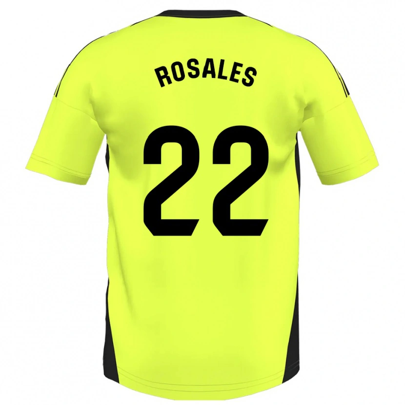 Danxen Niño Camiseta Diego Rosales #22 Amarillo Fluorescente 2ª Equipación 2025/26 La Camisa México