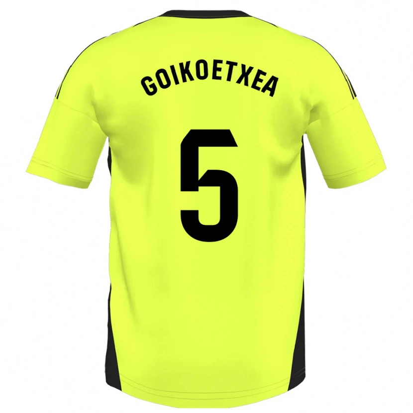 Danxen Niño Camiseta Imanol Goikoetxea #5 Amarillo Fluorescente 2ª Equipación 2025/26 La Camisa México