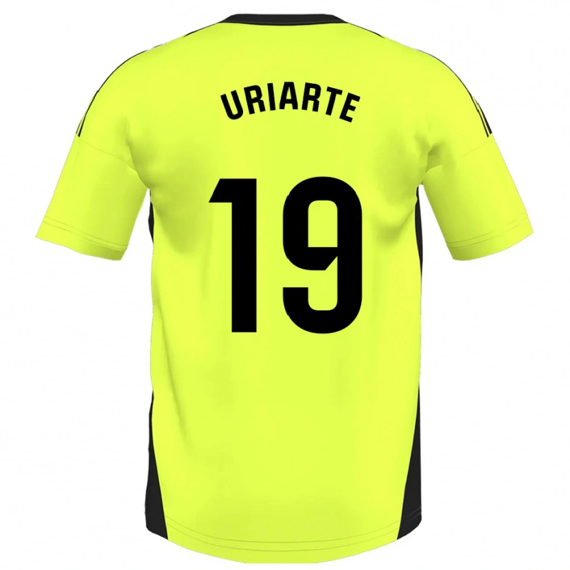 Danxen Niño Camiseta Aritz Uriarte #19 Amarillo Fluorescente 2ª Equipación 2025/26 La Camisa México