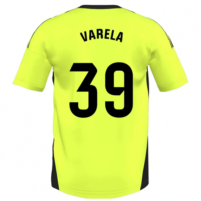 Danxen Niño Camiseta Iker Varela #39 Amarillo Fluorescente 2ª Equipación 2025/26 La Camisa México