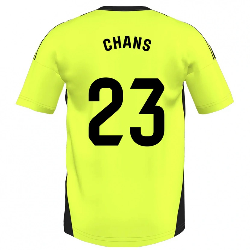 Danxen Niño Camiseta Ángel Chans #23 Amarillo Fluorescente 2ª Equipación 2025/26 La Camisa México