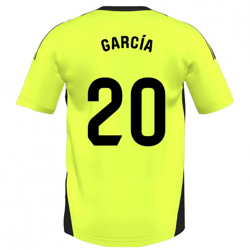 Danxen Niño Camiseta Alberto García #20 Amarillo Fluorescente 2ª Equipación 2025/26 La Camisa México